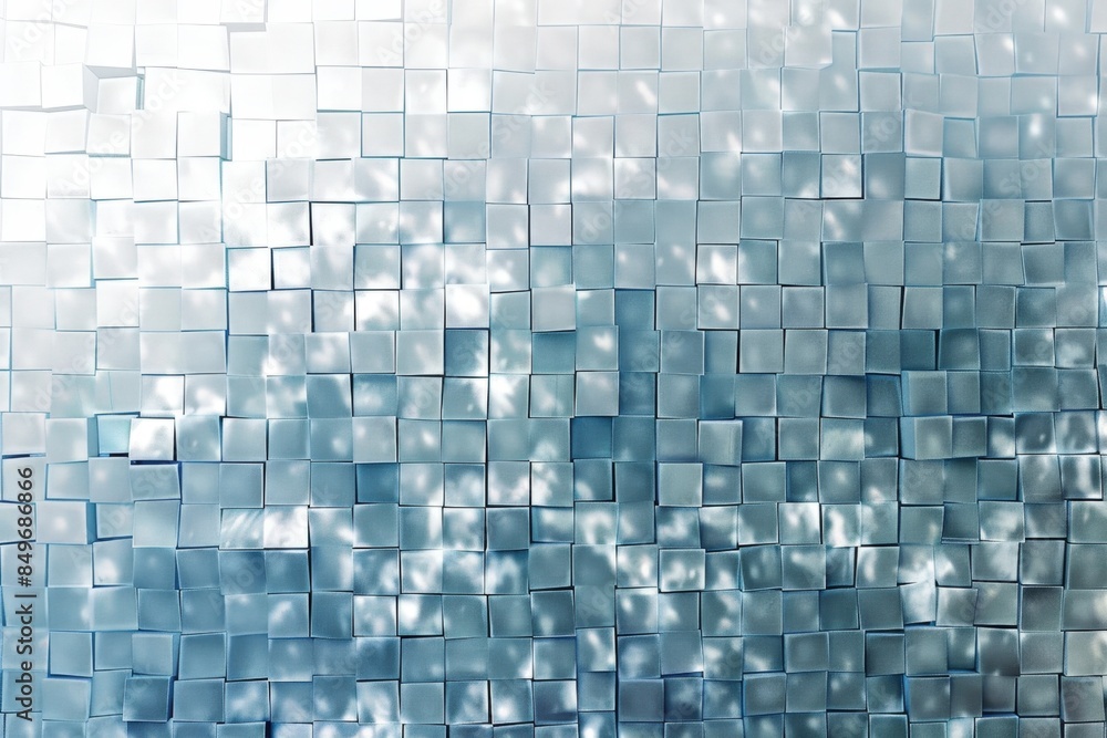 Aufkleber blue background of 3d cubes creating an abstract pattern, perfect for projects related to technology