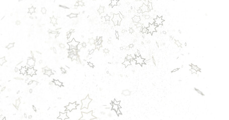 Twinkling Christmas Descent: Striking 3D Illustration Showcasing Falling Festive Twinkling Stars