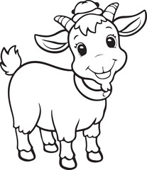 goat cartoon vector