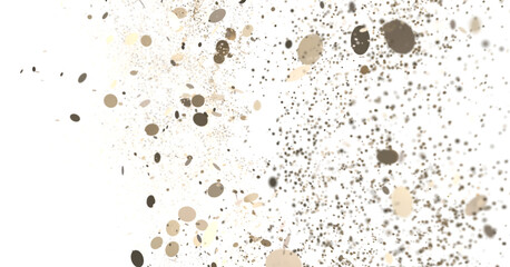 Cascading Celebration: Striking 3D Illustration Showcasing an Abundance of gold Confetti