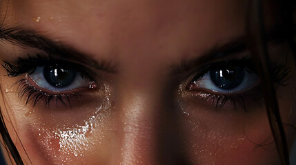 Fototapeta premium close up of eye with make up
