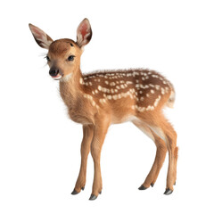 Fototapeta premium baby deer isolated on transparent background. generative ai
