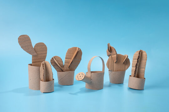 Craft from cardboard, imaginative and eco-friendly creations, homemade craft, recycle toilet paper roll