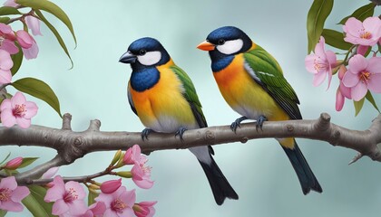 cute birds illustration