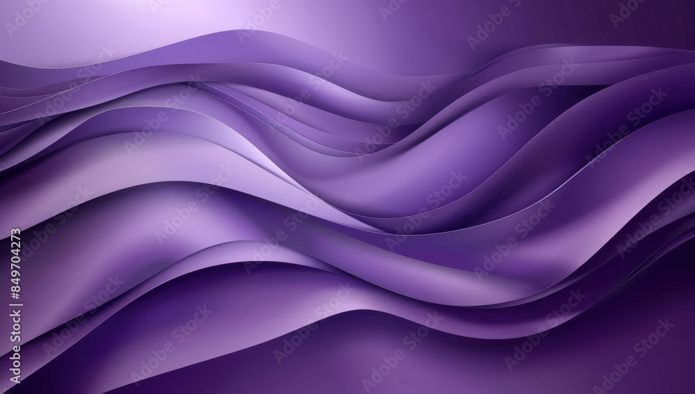 Poster purple background with smooth lines, white space in the middle, elegant curves generative ai