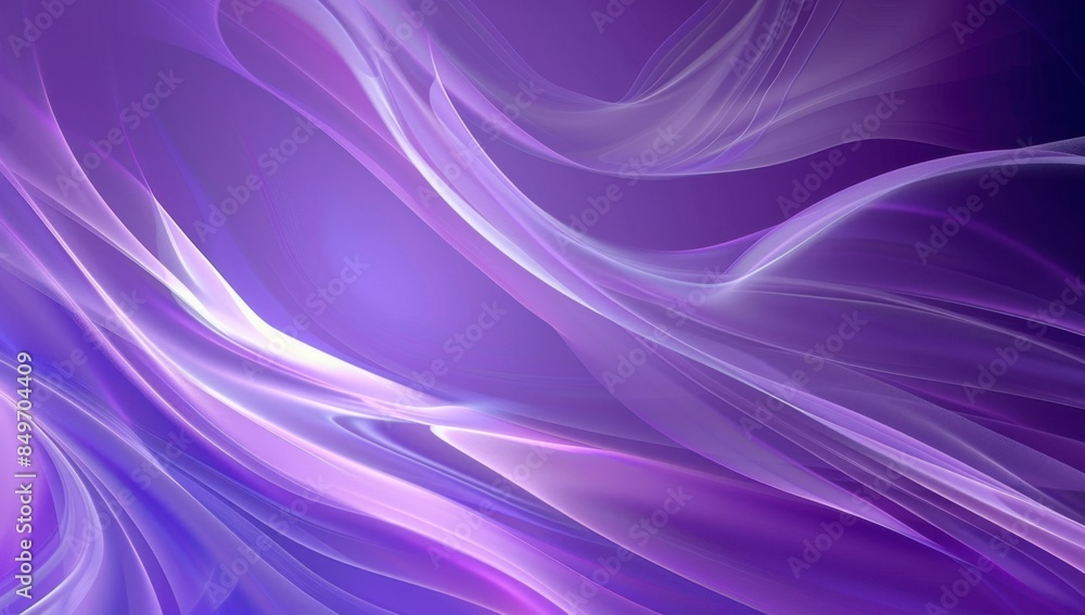Poster purple background with smooth lines, white space in the middle, elegant curves generative ai