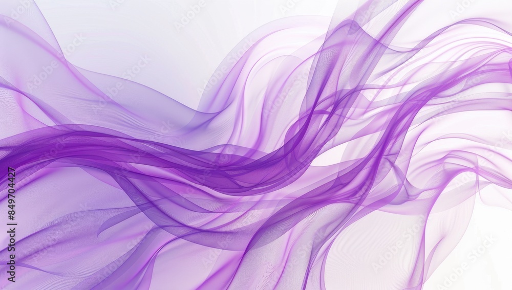 Poster purple and white background with smooth flowing lines generative ai