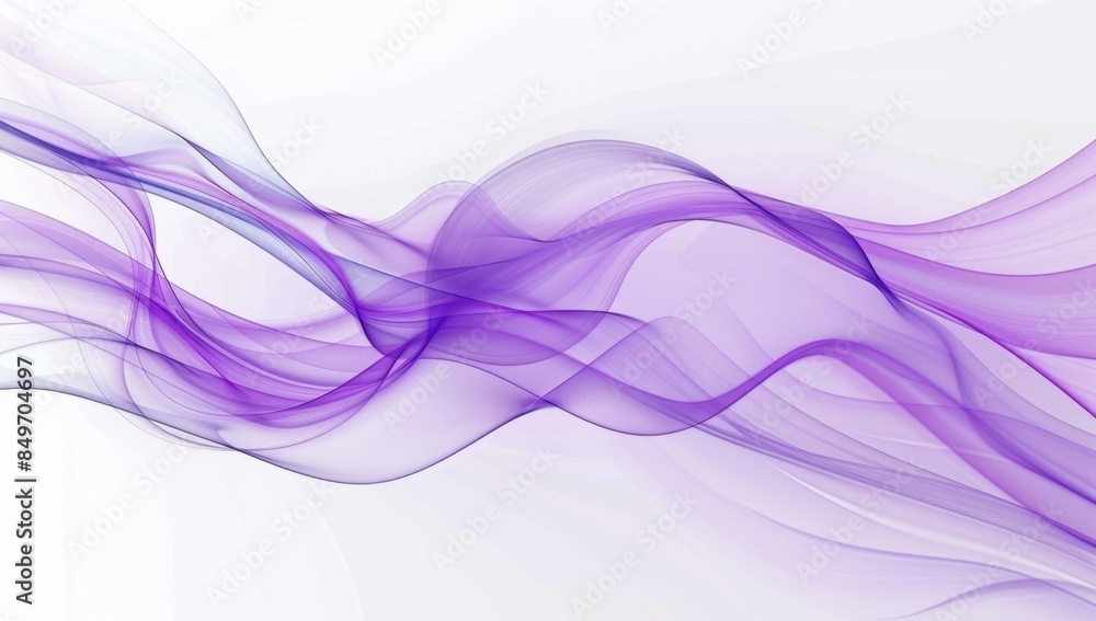 Poster purple and white background with smooth flowing lines, purple abstract background generative ai