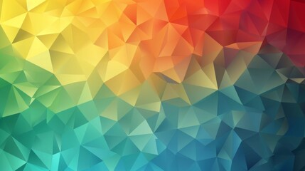 Colorful low poly design seamlessly blending a multitude of hues to create a soft textured background with a geometric vibe