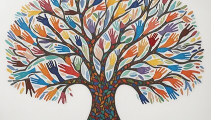 abstract creative colorful tree