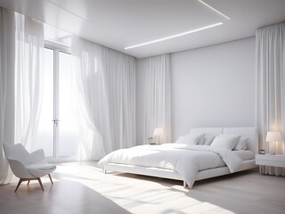  bedroom interior white Minimalistic 
