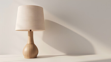 photoshoot of a bedroom lamp on a white background