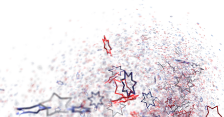 confetti - ndependence day USA banner mockup with confetti confetti in American national colors.