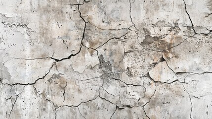 Cracked wall texture created by concrete cement for background