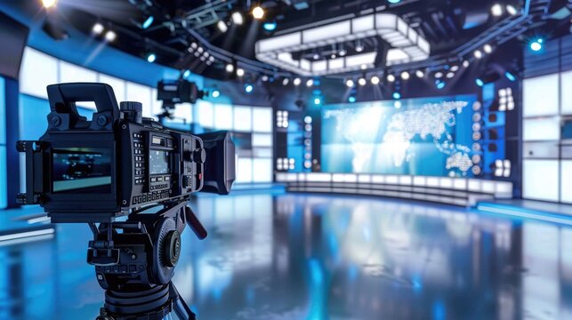 Newsroom background: the dynamic environment where stories unfold, the flow of information, and the technology driving modern news dissemination.