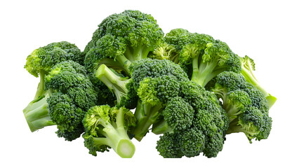 Fresh broccoli isolated on a transparent background, PNG, Ai
