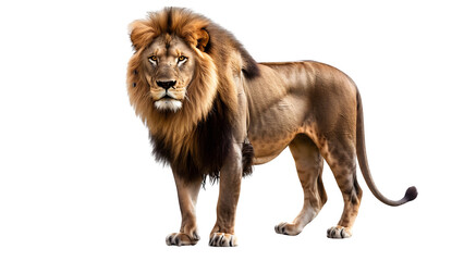 Obraz premium Lion isolated on a transparent background, PNG, Ai