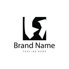 Letter H logo in simple style black alphabet H illustration template