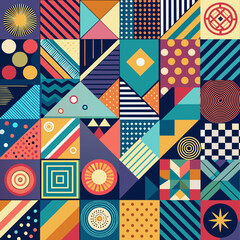 Obraz premium Abstract Vector Background Patterns: Geometric, Seamless Designs, Grunge, Watercolor