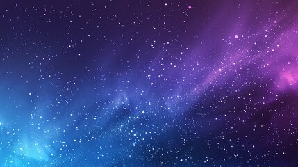 Fototapeta premium A dreamy, abstract background of a starry night sky with a hint of purple and blue.