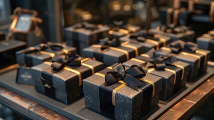 Fototapeta premium Black Friday gift boxes.