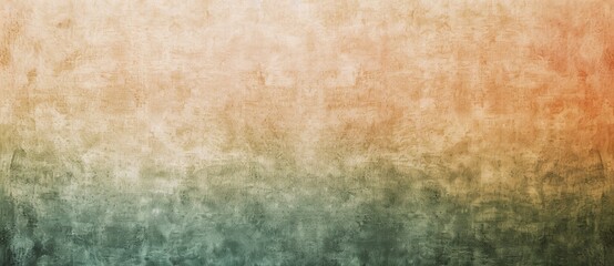 Fototapeta premium Textured background in green and orange with copy space, fading from dark green at the bottom to light orange at the top