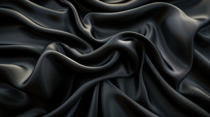 Obraz premium Abstract Black Silk Drape