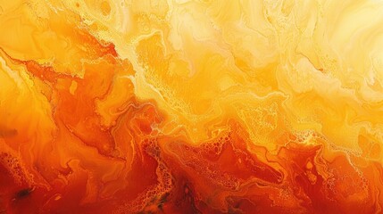 Abstract Swirls of Orange and Yellow