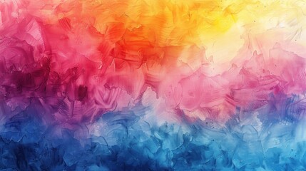 Abstract Watercolor Painting in Warm and Cool Tones