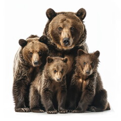 Fototapeta premium bear on white background