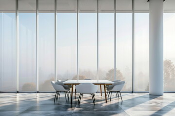 Fototapeta premium office room, modern interior, meeting table