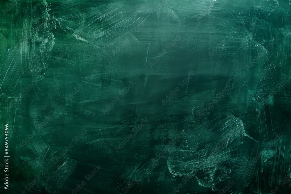 Aufkleber green chalkboard surface with the traces of erased chalk, creating an abstract textured background f