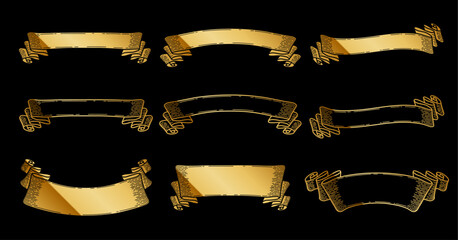 A retro vintage horizontal frame set with a luxurious gold design.