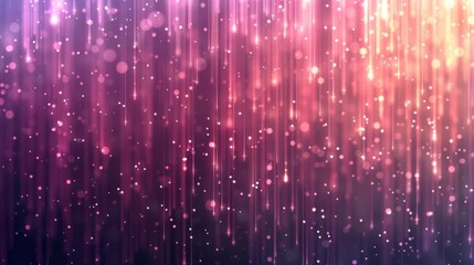Dazzling display of falling light particles in a pink and purple gradient, creating a sense of digital rain