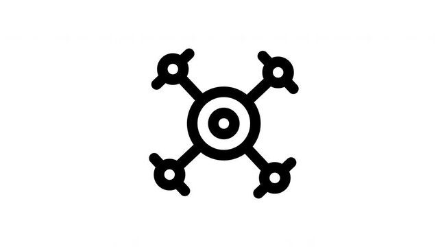Drone animated icon with alpha ch annel. Perfect for project and Explainer Video