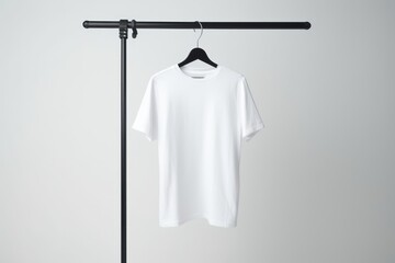 T-shirt hanging hanger white.