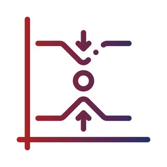 break even point gradient icon