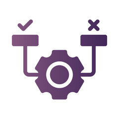 feasibility flat gradient icon