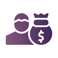 angel investor flat gradient icon