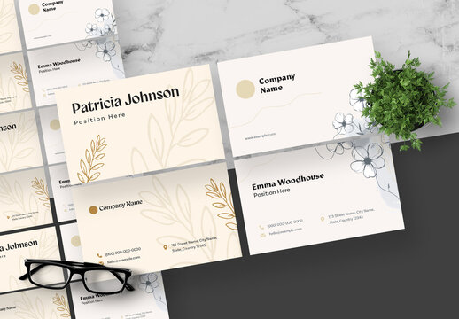Yellow And Brown Bakery Business Card