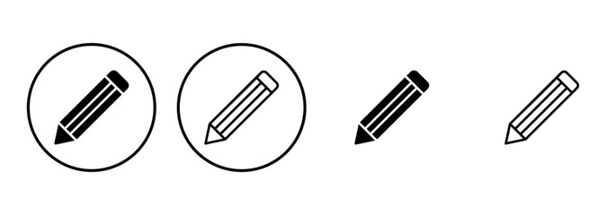Pencil icon set. pen symbol. edit icon vector
