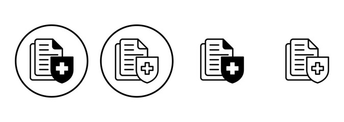 Medical insurance icon set. health insurance icon