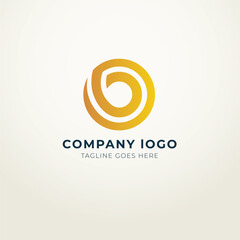 O logo flat design modern royal concept 