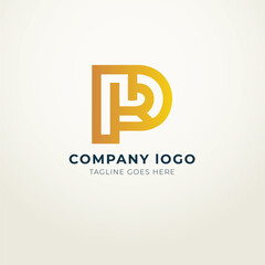 P logo flat design modern royal concept 