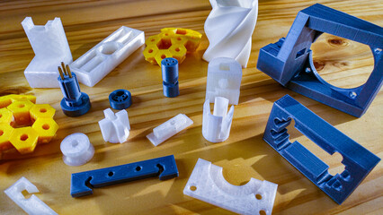 3D Printed Parts Innovative 3D Printing Technology, Prototyping with filaments of PLA, ABS, and Resin, Precision Engineering, Manufacturing Processes, Additive Fabrication,  Industrial Design