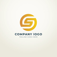 S logo flat design modern royal concept 