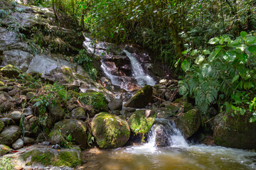 Snapshot of a small waterfall