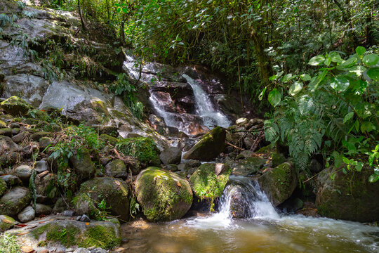 Snapshot of a small waterfall