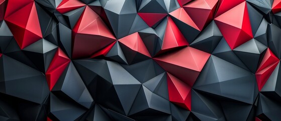 Fototapeta premium Abstract background with triangles. 3d rendering. Modern background