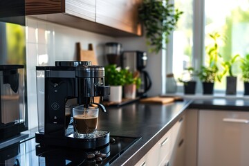 coffee maker in the kitchen